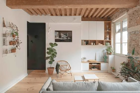Amenagement bibliotheque de salon