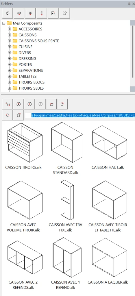 Conception 3D, débits, plans, CNC. Tout ce qu’il faut pour produire plus vite. - La bibliothèque réutilisable, personnalisable et extensible à l'infini