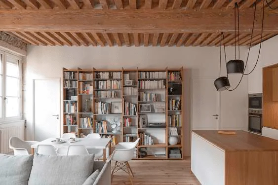 Bibliothèque minimaliste sur mesure